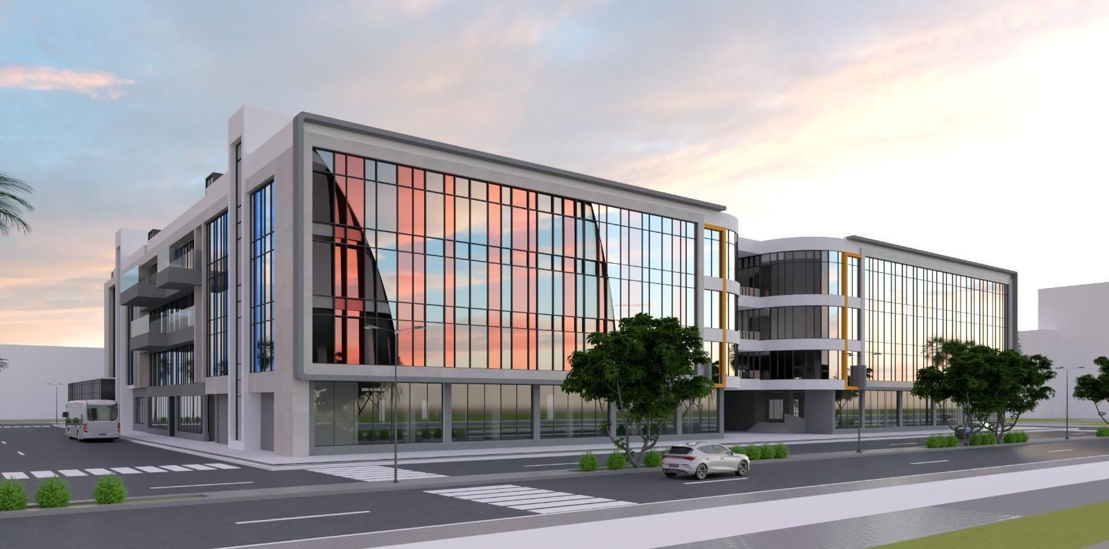 New campus at sunset